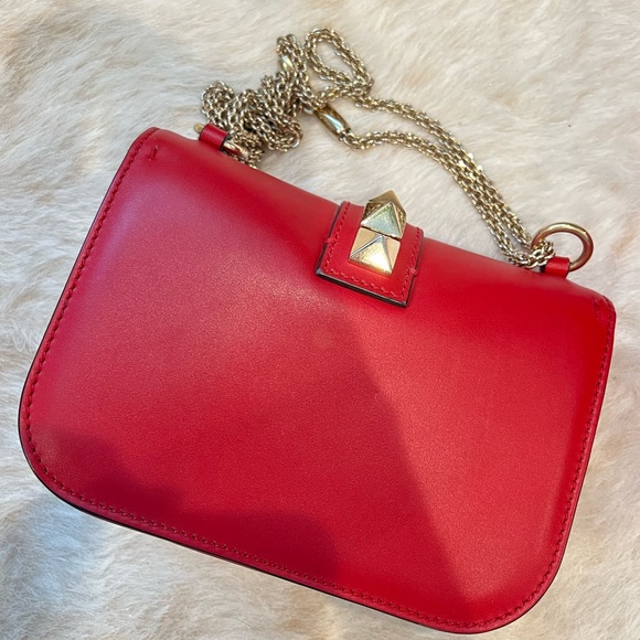 Valentino Small Glam Rock Red Bag - Picture 11 of 12